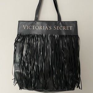 Victoria’s Secret Black Fringe Purse Tote